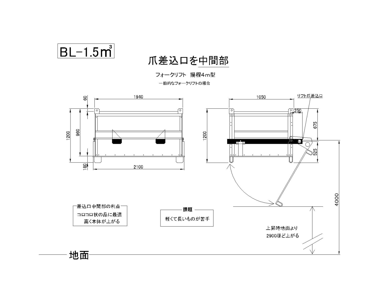 1.5㎥爪中間部