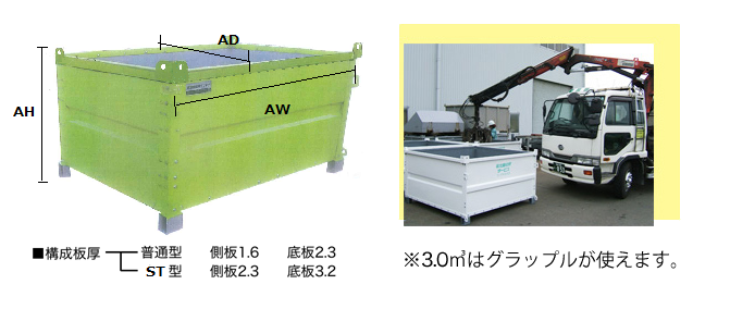 T-U型 | 産業廃棄物コンテナ製造・販売【産廃コンテナ.com】 - 株式